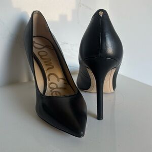 Women's Sam Edelman Hazel Black Leather Pumps Size 7.5